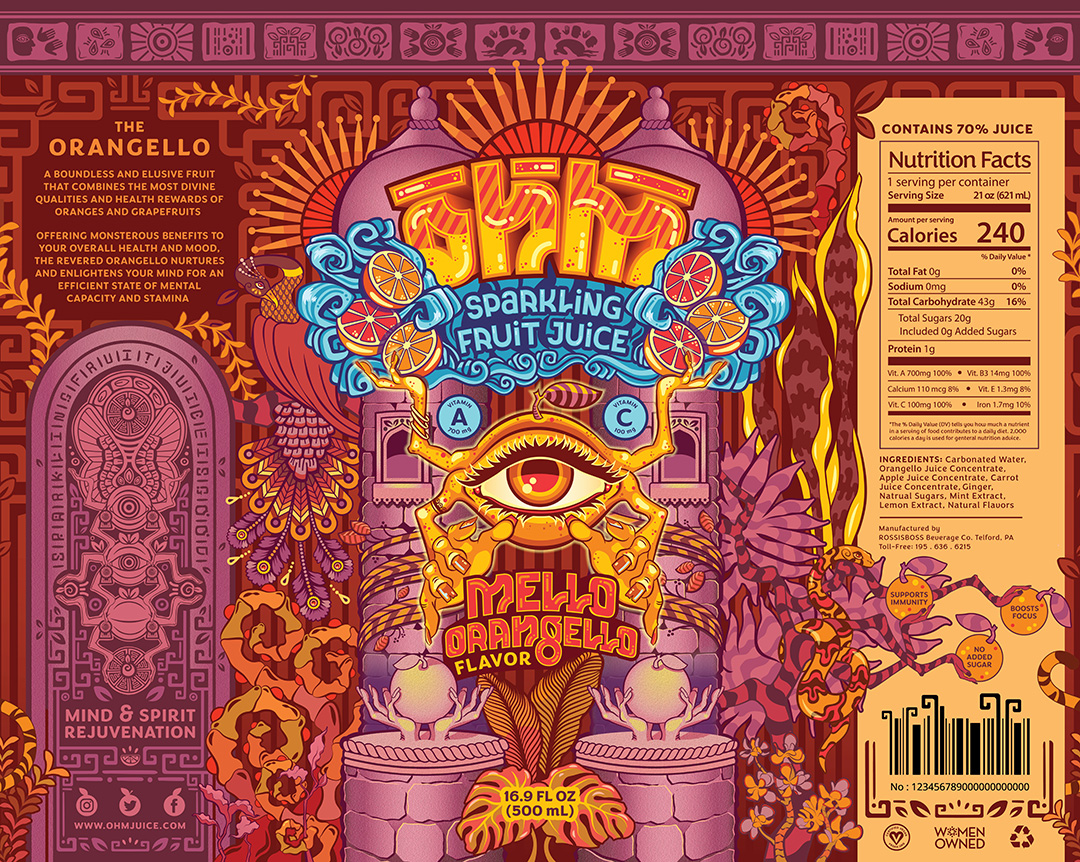 OHM Label Spread Orangello Flavor