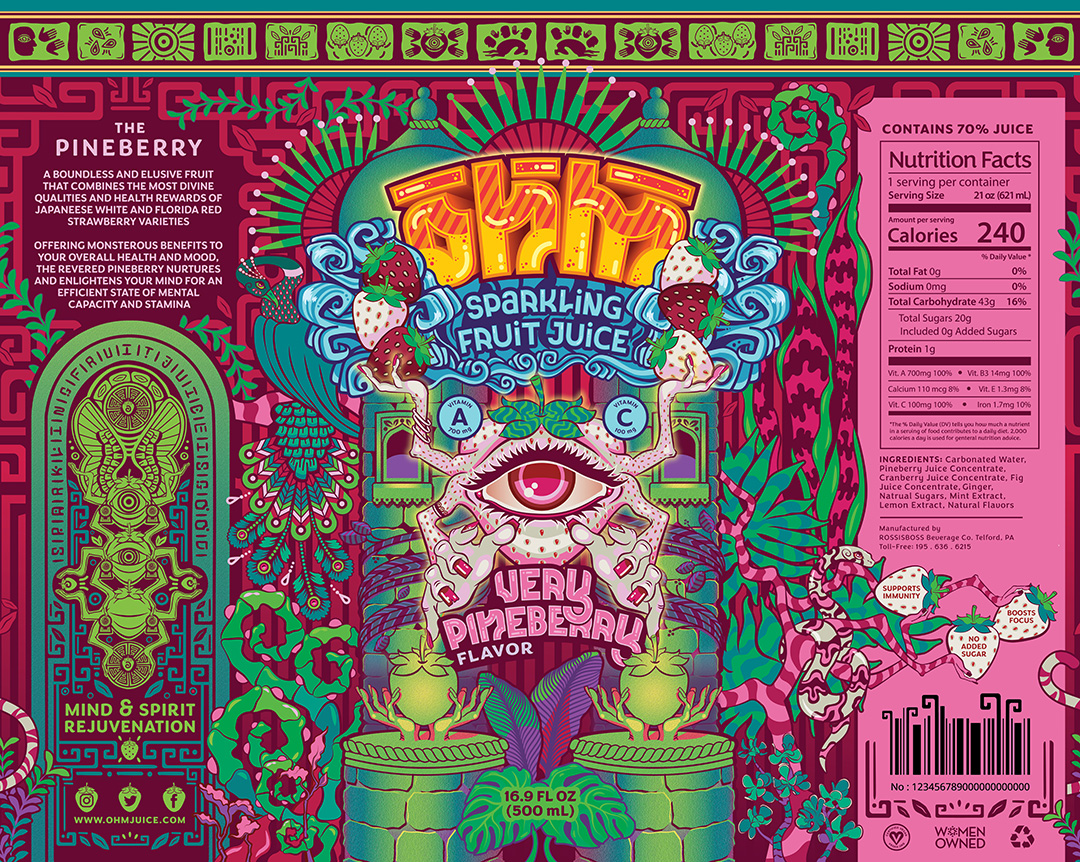 OHM Label Spread Pineberry Flavor